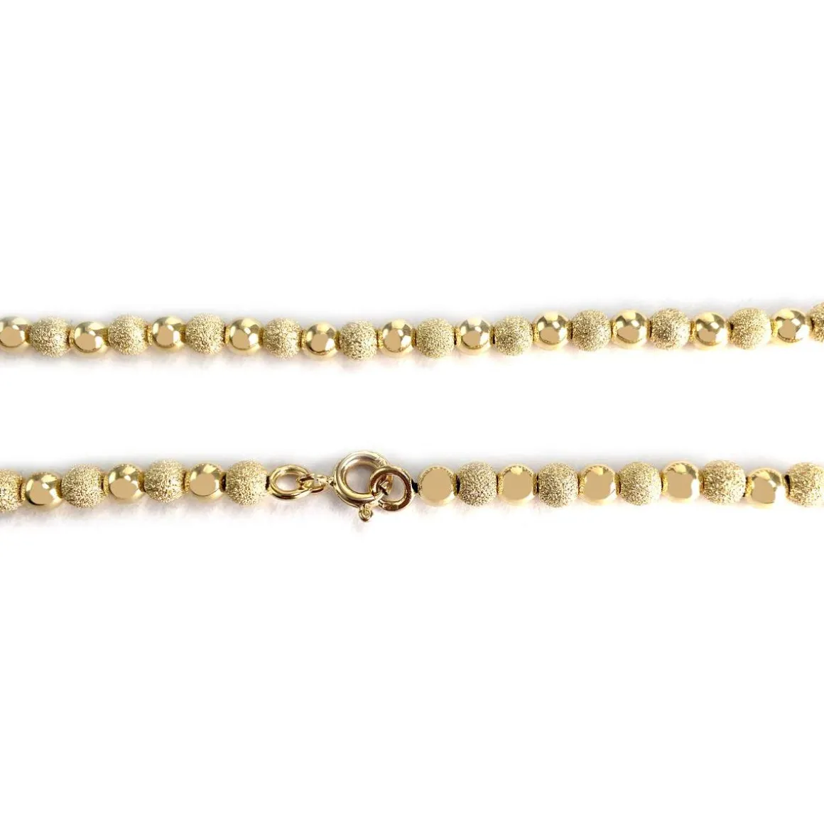 Collier d'occasion en or jaune 750, maille boules, 44,5 cm