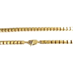 Collier d'occasion en or jaune 750, maille fantaisie, 59.5 cm
