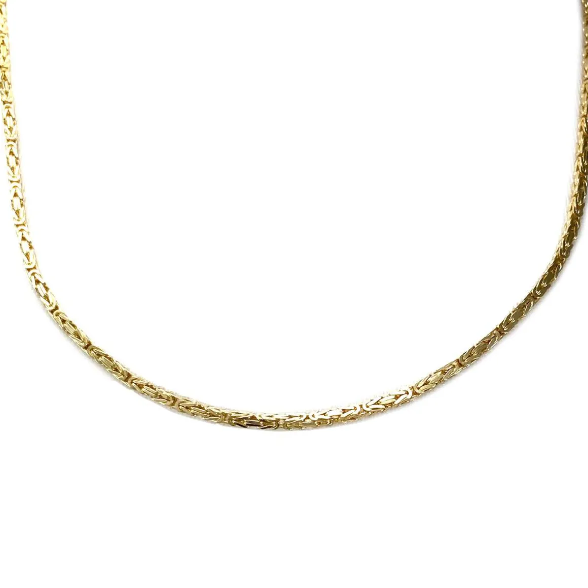 Collier d'occasion en or jaune 750, maille fantaisie, 40 cm