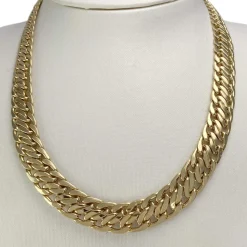 Collier d'occasion en or jaune 750, maille fantaisie, 44.5 cm