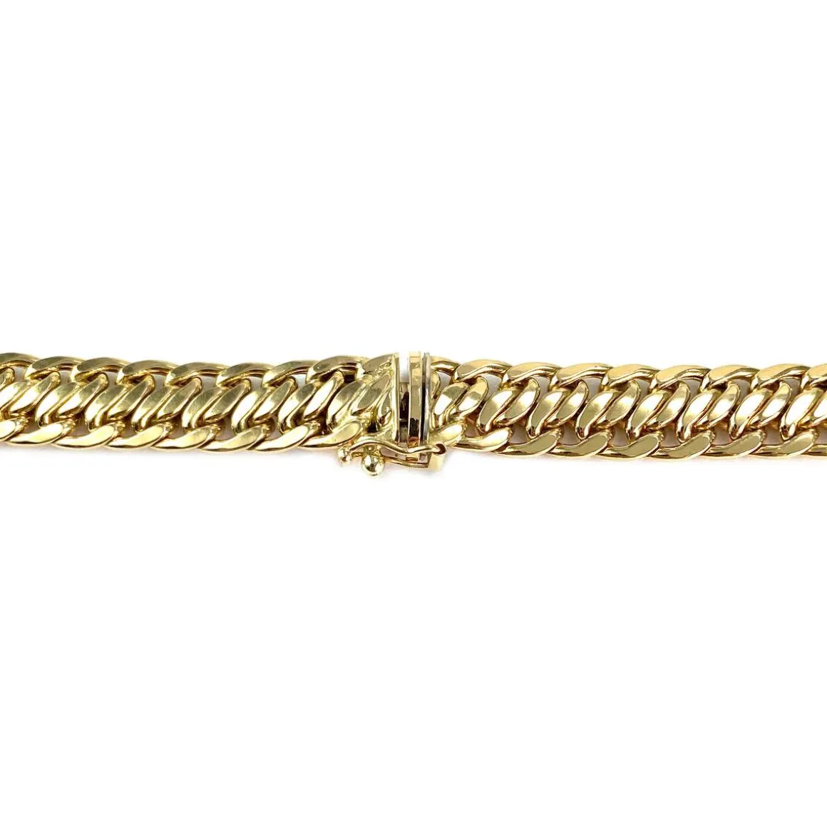 Collier d'occasion en or jaune 750, maille fantaisie, 44.5 cm