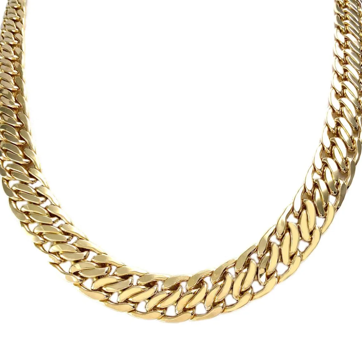 Collier d'occasion en or jaune 750, maille fantaisie, 44.5 cm