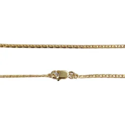 Collier d'occasion en or jaune 750, maille anglaise, diamants et saphir