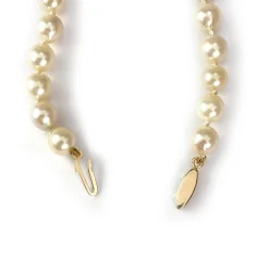 Collier d'occasion en or 750, perles de culture du japon, 45 cm