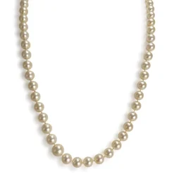 Collier d'occasion or 750 blanc diamant perle de culture du japon