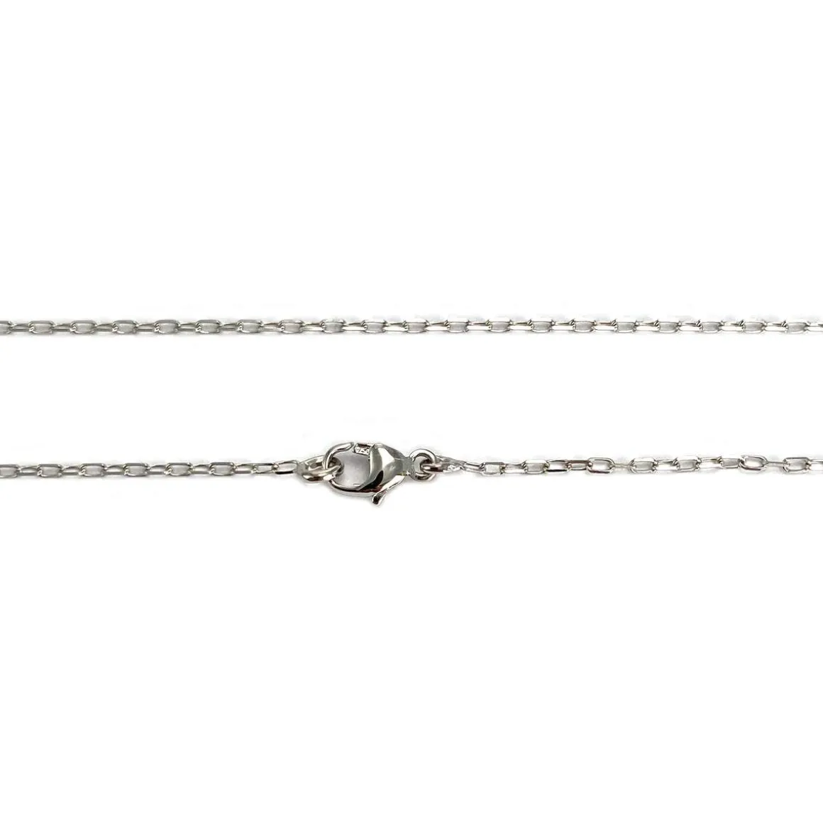 Collier d'occasion or 750 blanc maille forçat