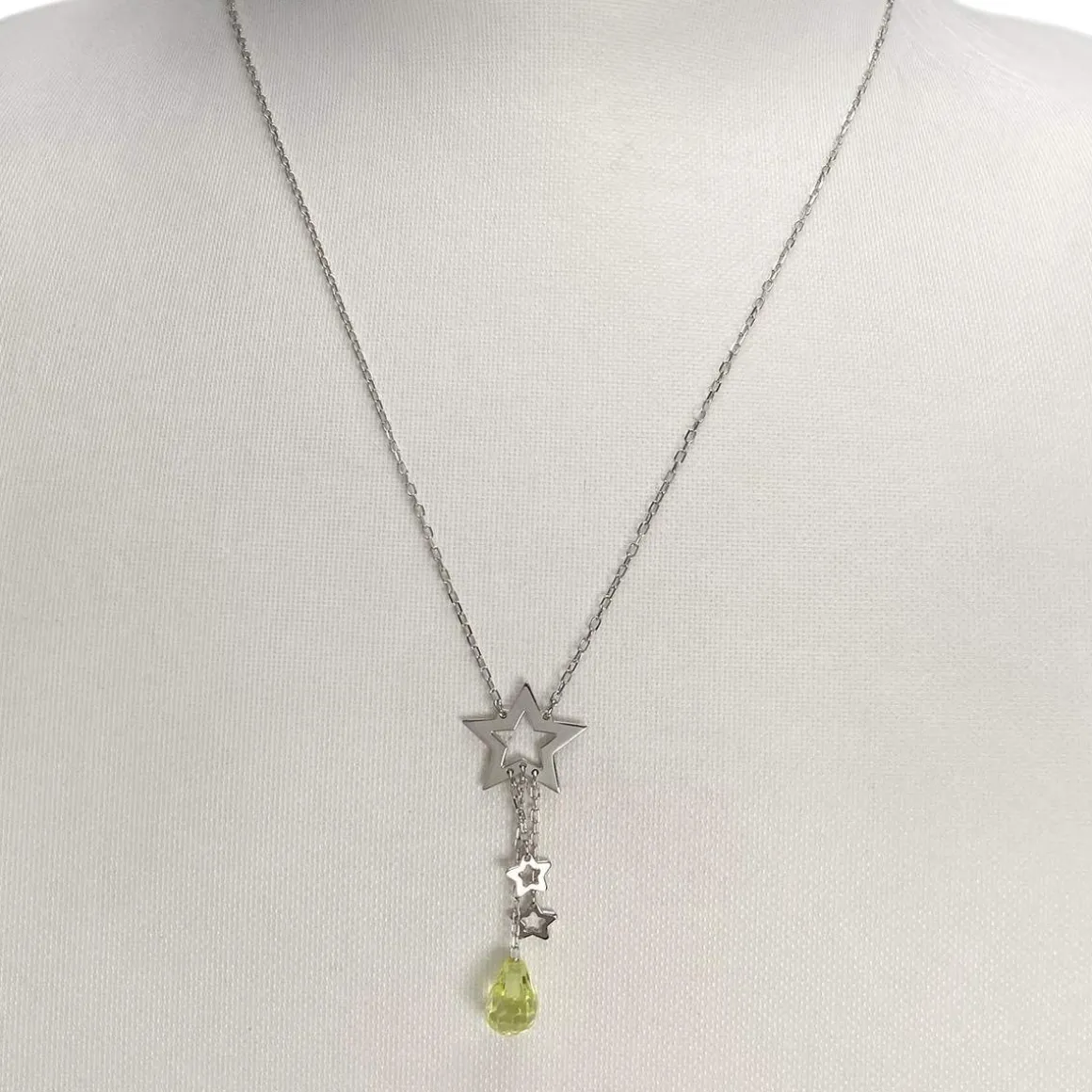 Collier d'occasion or 750 blanc maille forçat
