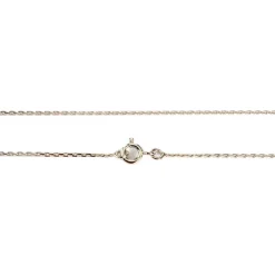 Collier d'occasion or 375 blanc maille forçat perle de Tahiti