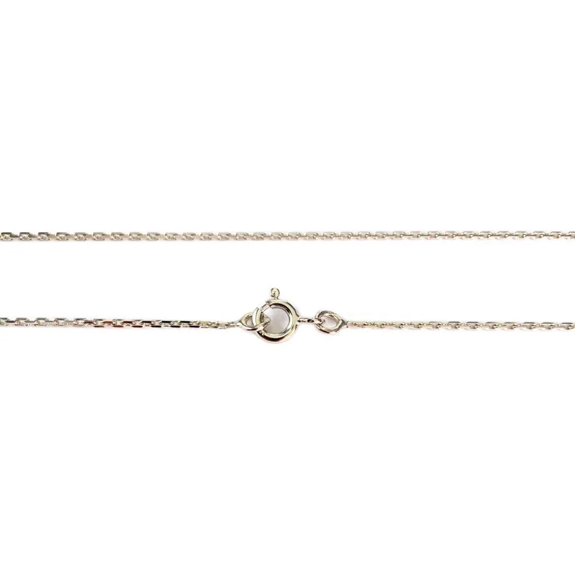 Collier d'occasion or 375 blanc maille forçat perle de Tahiti