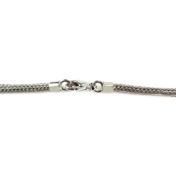 Collier d'occasion or 585 blanc maille fantaisie 39 cm