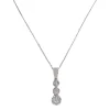 Collier d'occasion or 375 blanc maille forcat diamant 40.5 cm