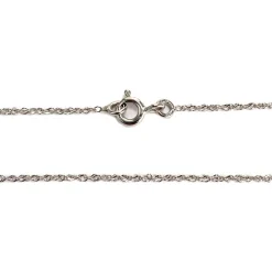 Collier d'occasion or 375 blanc maille fantaisie diamants