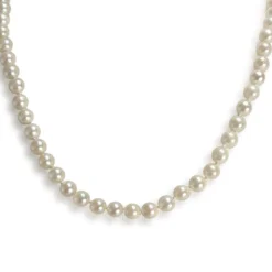 Collier d'occasion or 750 blanc perles de culture du japon