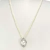 Collier d'occasion or 750 blanc perle de culture perles keshi diamants 45 cm