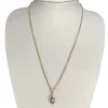 Collier d'occasion or 750 jaune améthyste 52cm