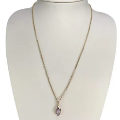 Collier d'occasion or 750 jaune améthyste 52cm