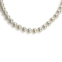 Collier d'occasion or 750 jaune choker perle de culture