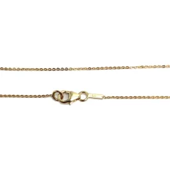Collier d'occasion or 375 jaune coeurs maille forcat 42 cm