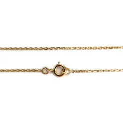 Collier d'occasion or 750 jaune coeur maille forcat zirconias