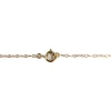 Collier d'occasion or 750 jaune diamants émeraude 38cm