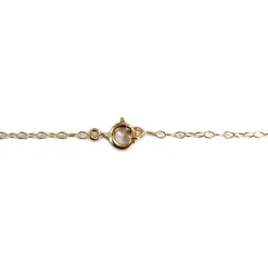 Collier d'occasion or 750 jaune diamants émeraude 38cm