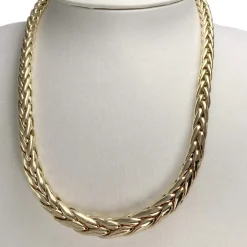 Collier d'occasion or 750 jaune en chute maille palmier