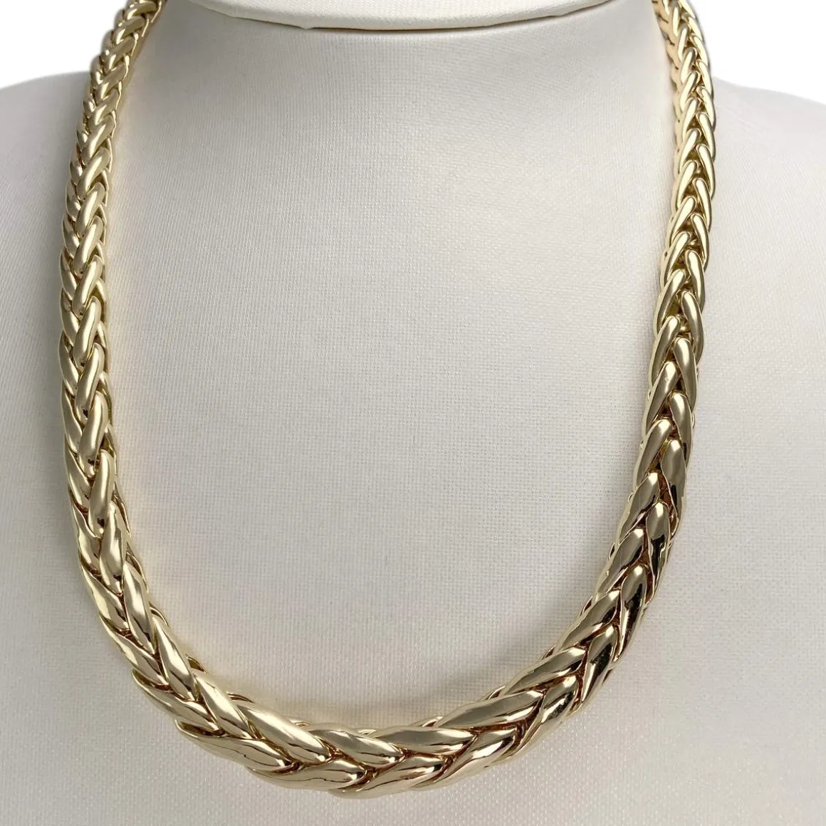 Collier d'occasion or 750 jaune en chute maille palmier