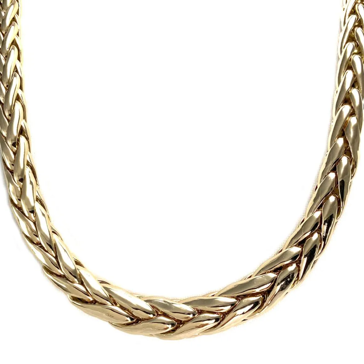 Collier d'occasion or 750 jaune en chute maille palmier