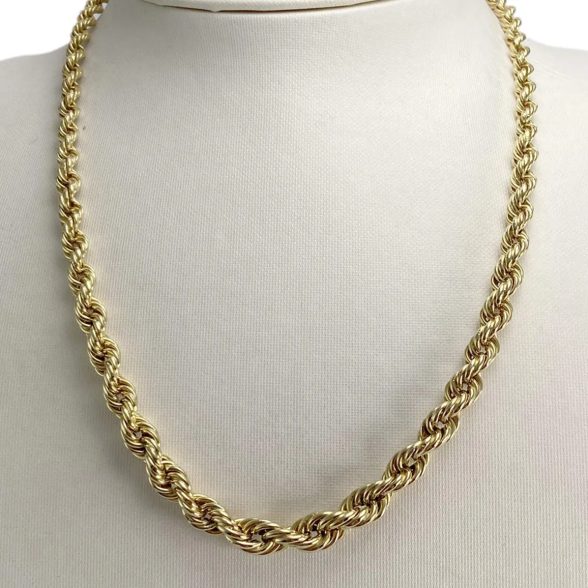 Collier d'occasion or 750 jaune maille torsadée 49cm