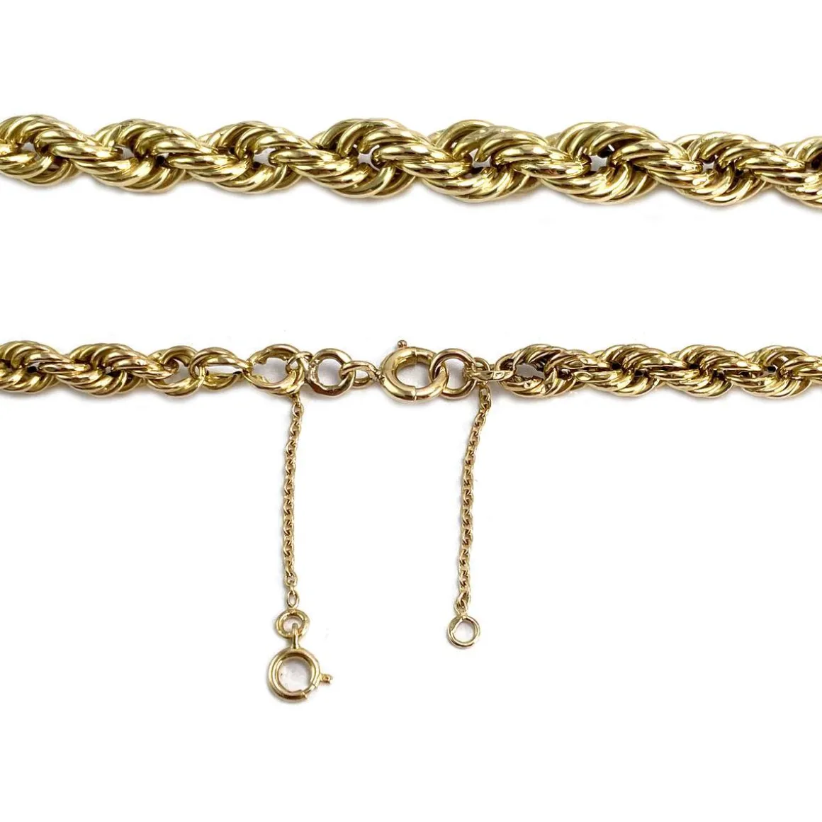 Collier d'occasion or 750 jaune maille torsadée 49cm