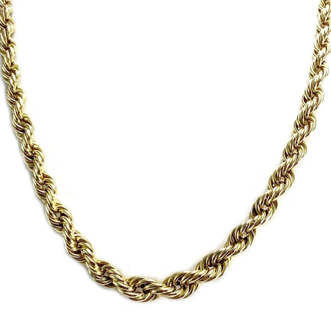 Collier d'occasion or 750 jaune maille torsadée 49cm