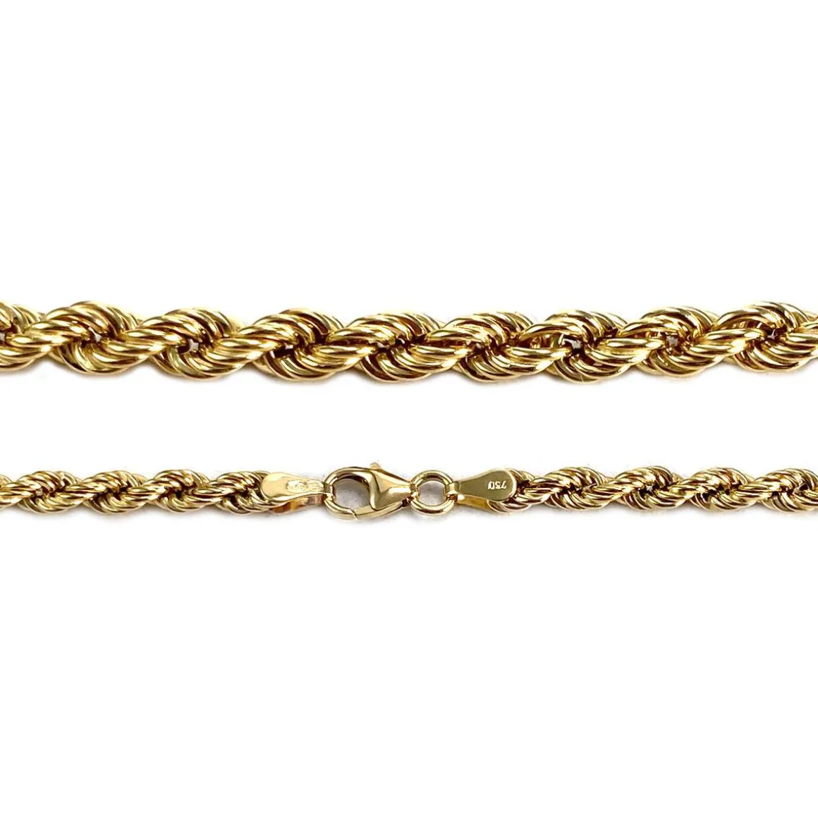 Collier d'occasion or 750 jaune maille torsadee