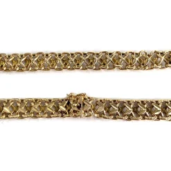 Collier d'occasion or jaune 750, maille fantaisie, 47cm