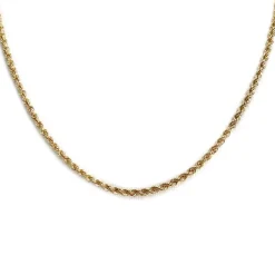 Collier d'occasion or 750 jaune maille torsadée 45cm