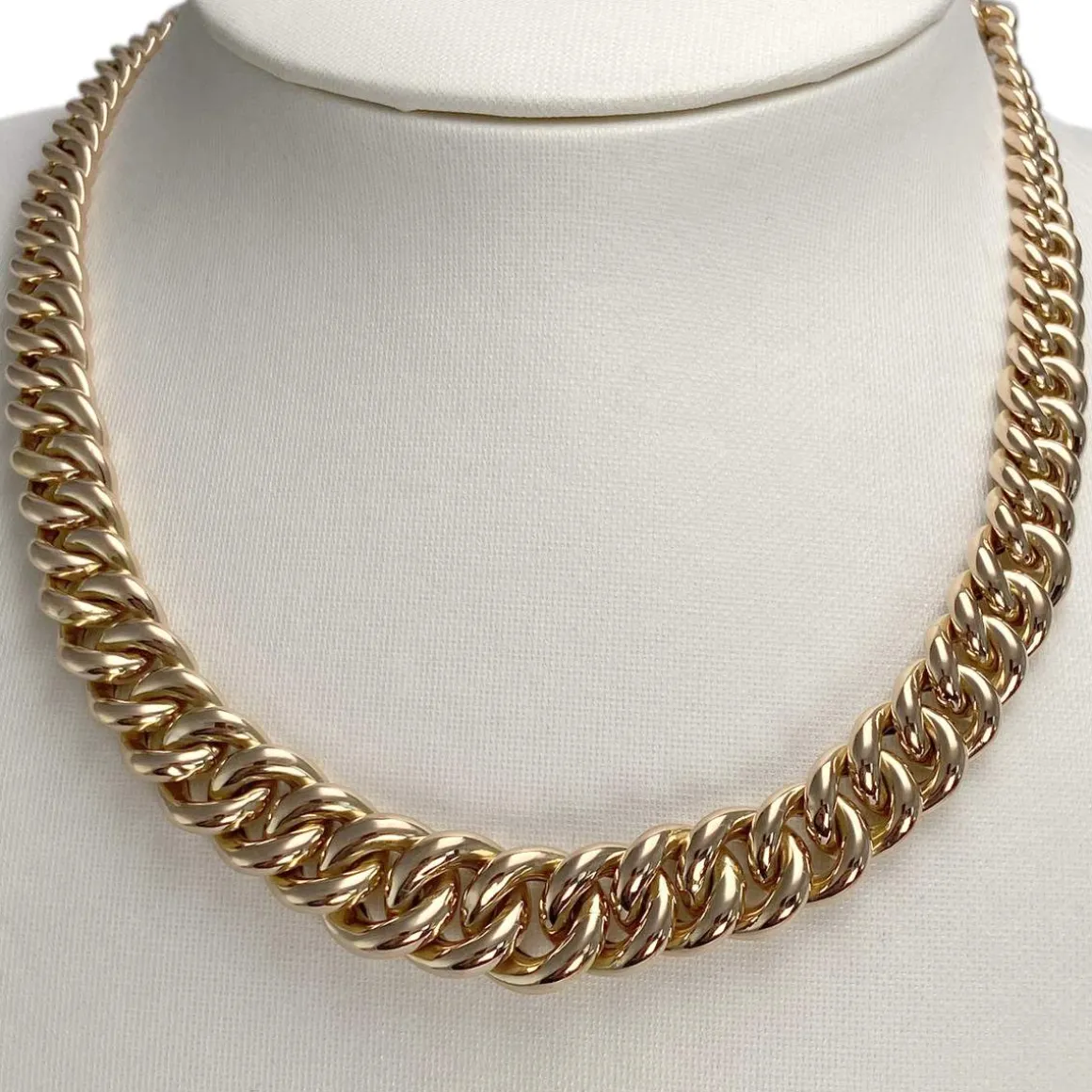 Collier d'occasion or jaune 750, maille américaine, 42.5 cm