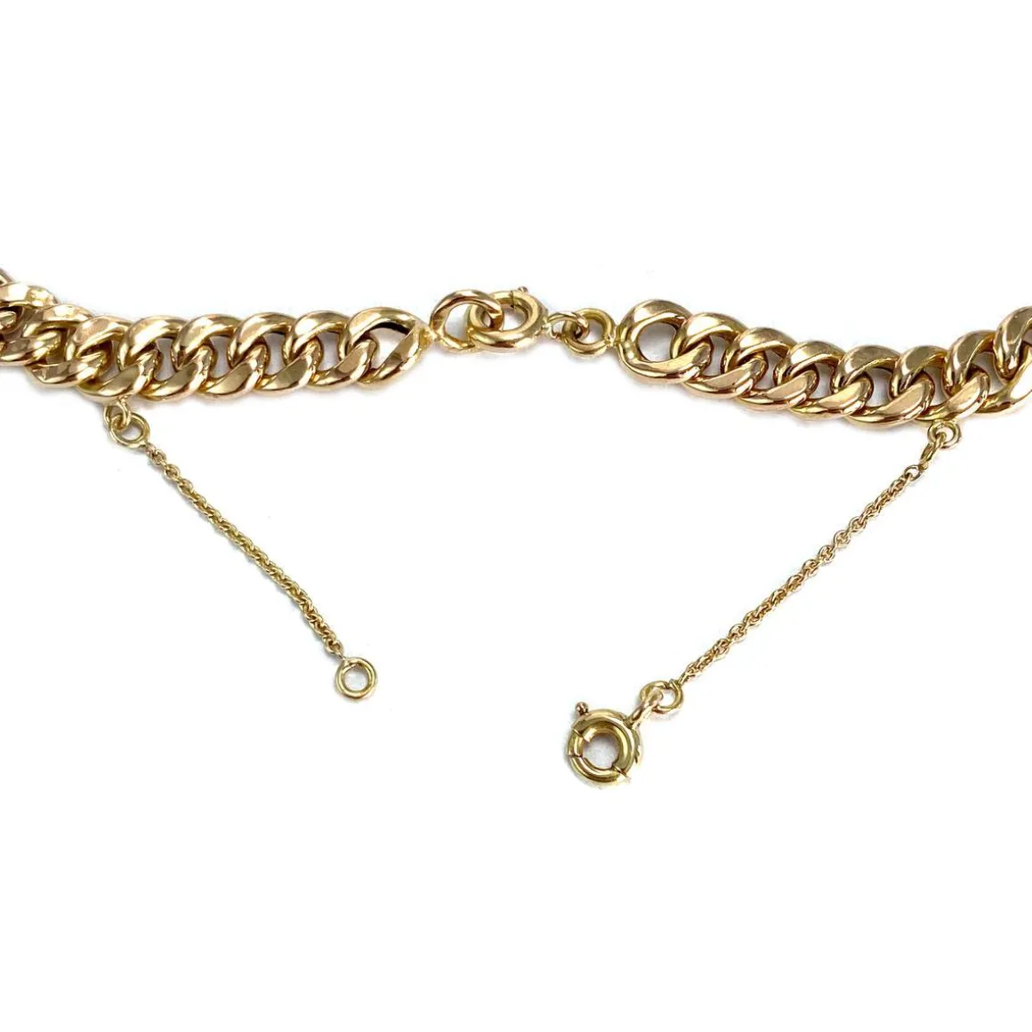 Collier d'occasion or jaune 750, maille américaine, 42.5 cm
