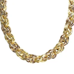 Collier d'occasion or jaune 750, maille fantaisie, 35.83 g