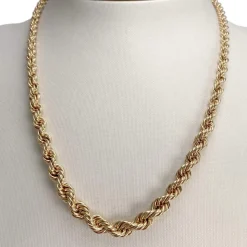 Collier d'occasion or 750 jaune maille torsadee