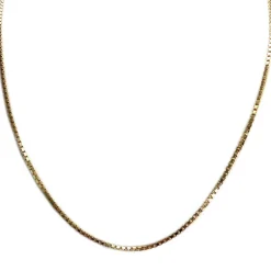 Collier d'occasion or jaune 750, maille venitienne, 50 cm