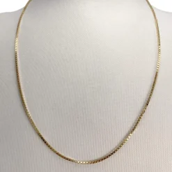 Collier d'occasion or jaune 750, maille venitienne, 50 cm