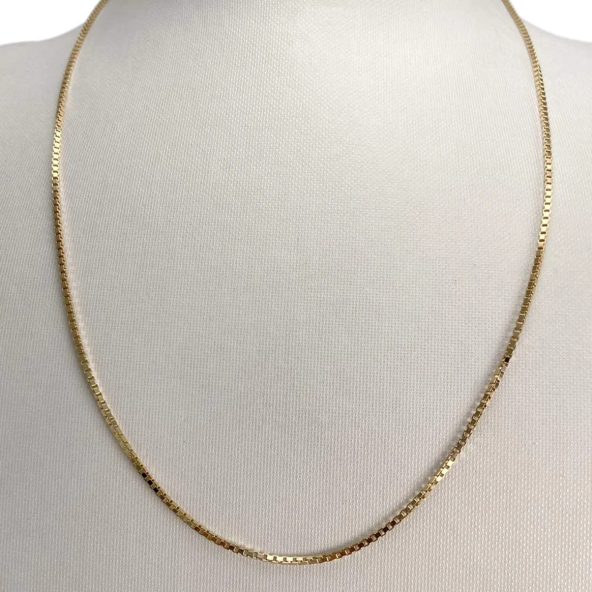 Collier d'occasion or jaune 750, maille venitienne, 50 cm