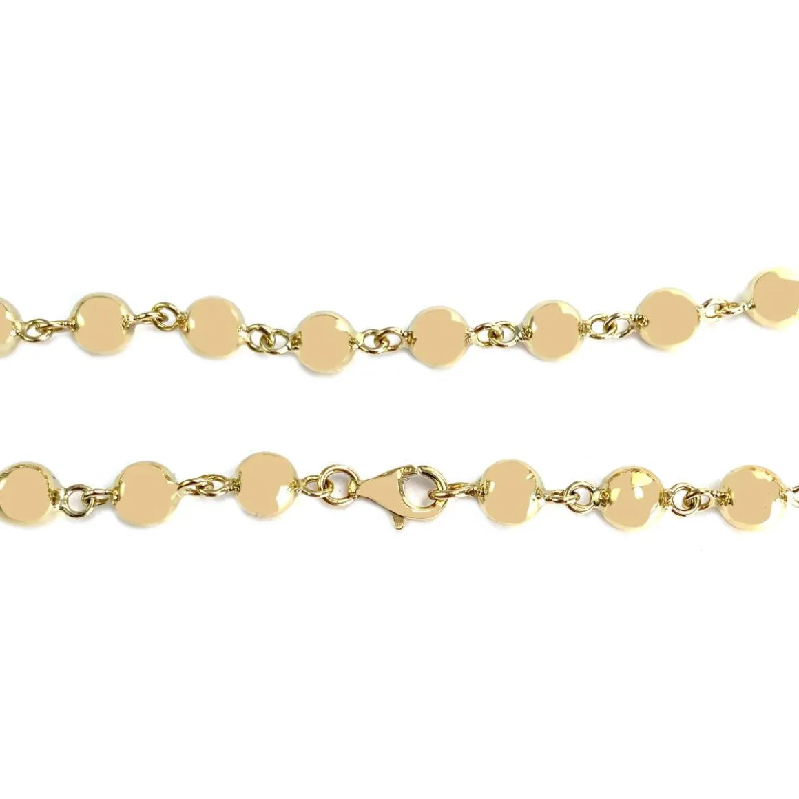 Collier d'occasion or jaune 750, maille fantaisie, 59.5 cm