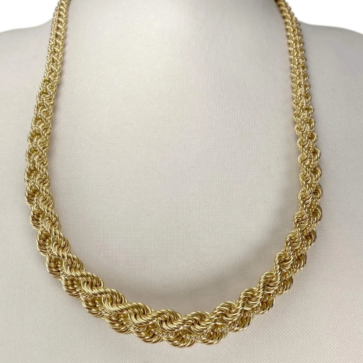 Collier d'occasion or 750 jaune maille fantaisie