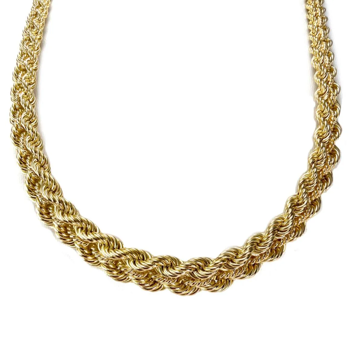 Collier d'occasion or 750 jaune maille fantaisie