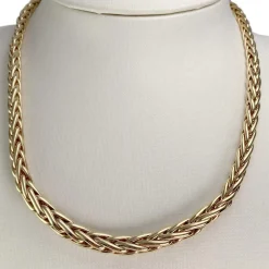 Collier d'occasion or 750 jaune maille palmier
