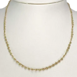 Collier d'occasion or 750 jaune maille cheval alternée 42,5 cm