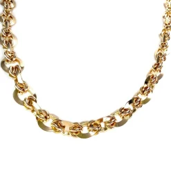 Collier d'occasion or 750 jaune maille fantaisie