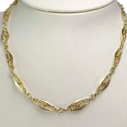 Collier d'occasion or 750 jaune maille fantaisie