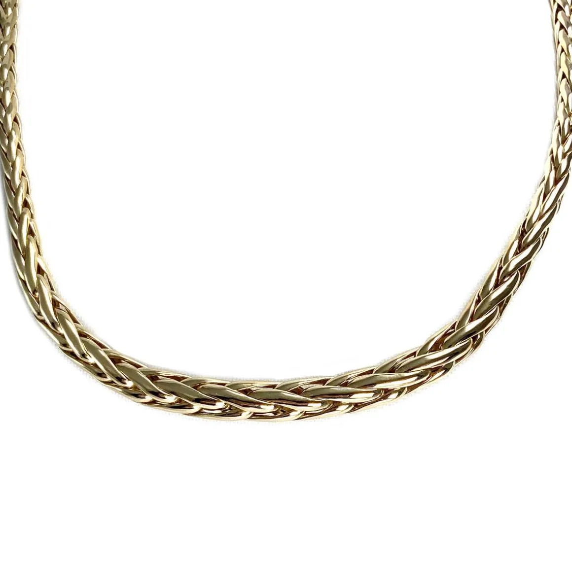 Collier d'occasion or 750 jaune maille palmier 46 cm