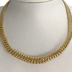 Collier d'occasion or 750 jaune maille américaine 46 cm